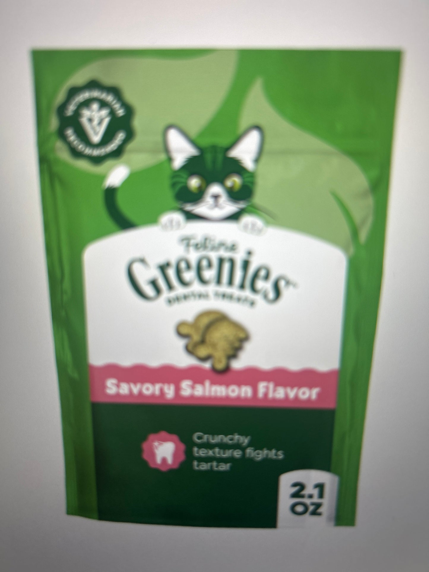 Greenies Dental Treats para Gatos Salmón 2.1oz - Importado USA