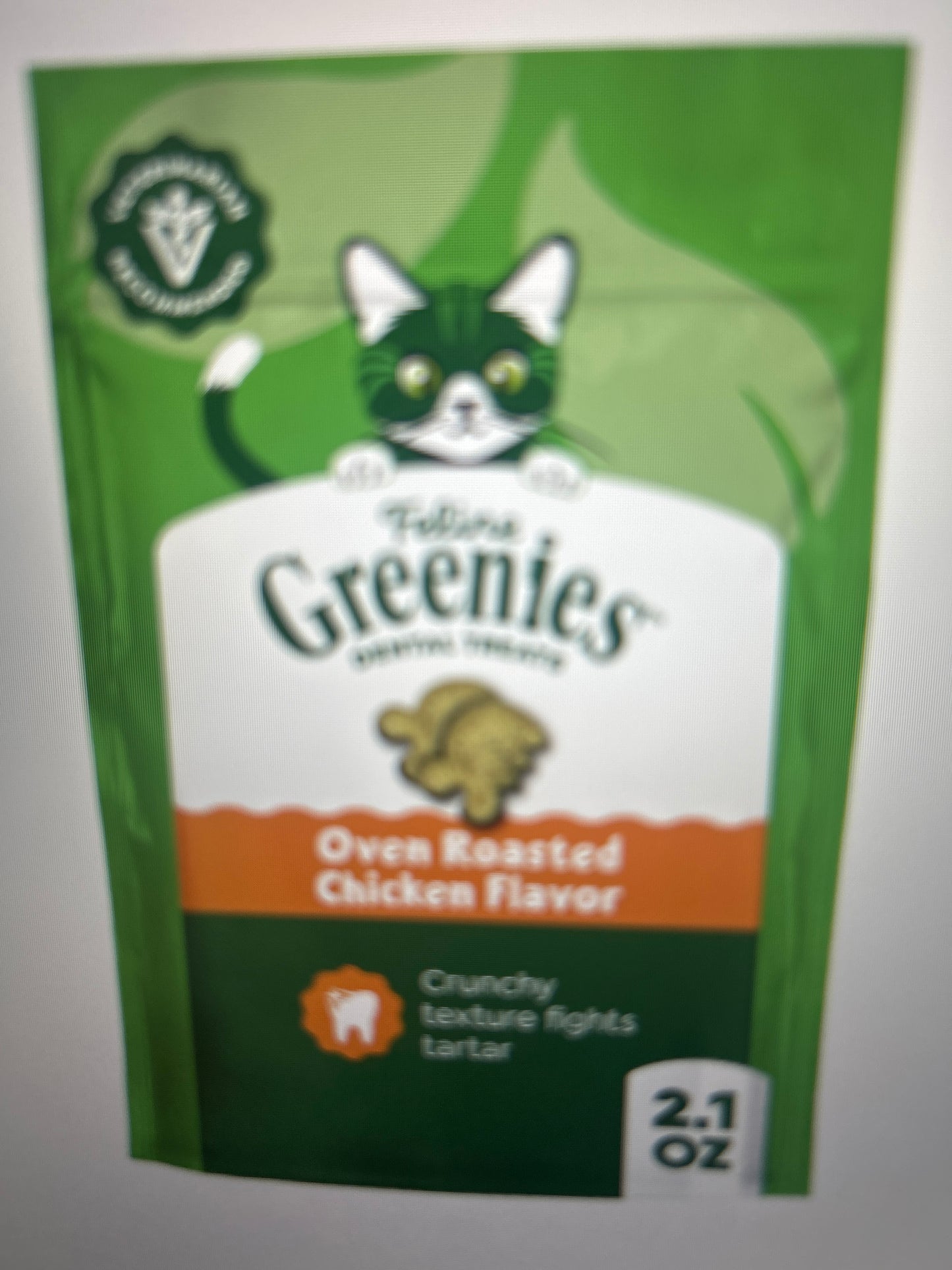 Greenies Dental Treats para Gatos Pollo 2.1oz - Importado USA