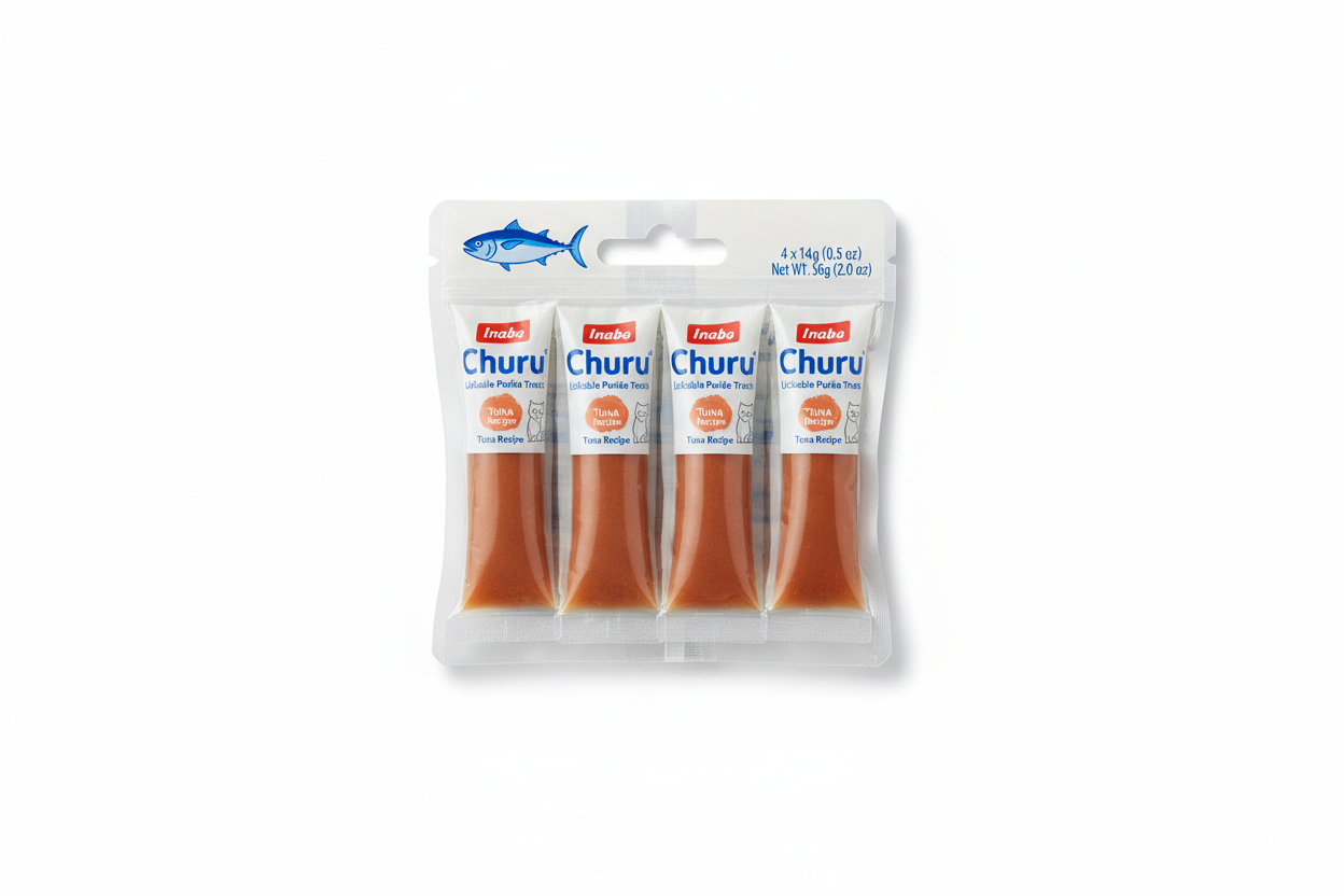 Inaba Churu Snacks Líquidos para Gatos Atún 4ct - Importado USA