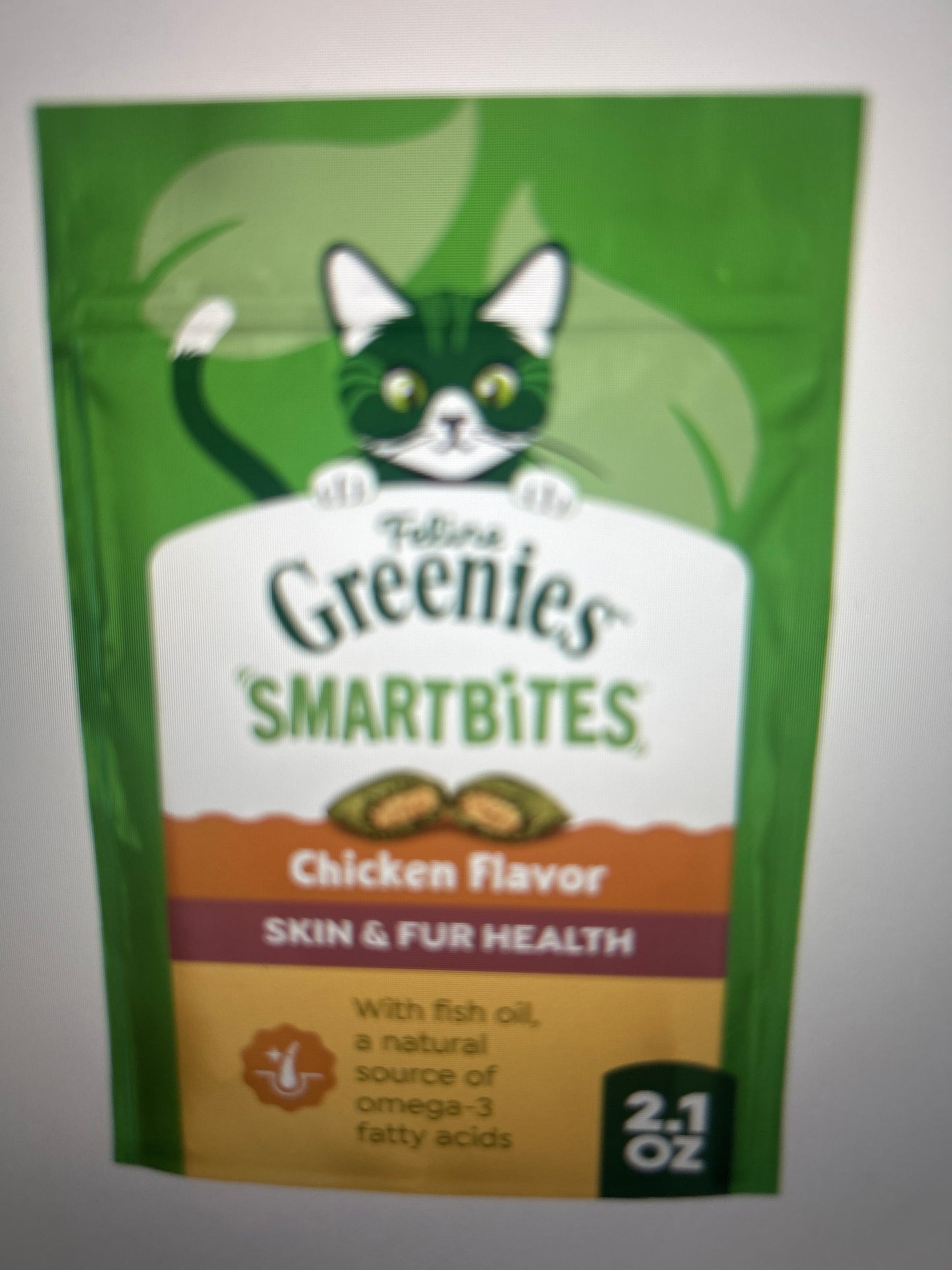 Greenies SmartBites Snacks para Gatos Pollo 2.1oz - Importado USA